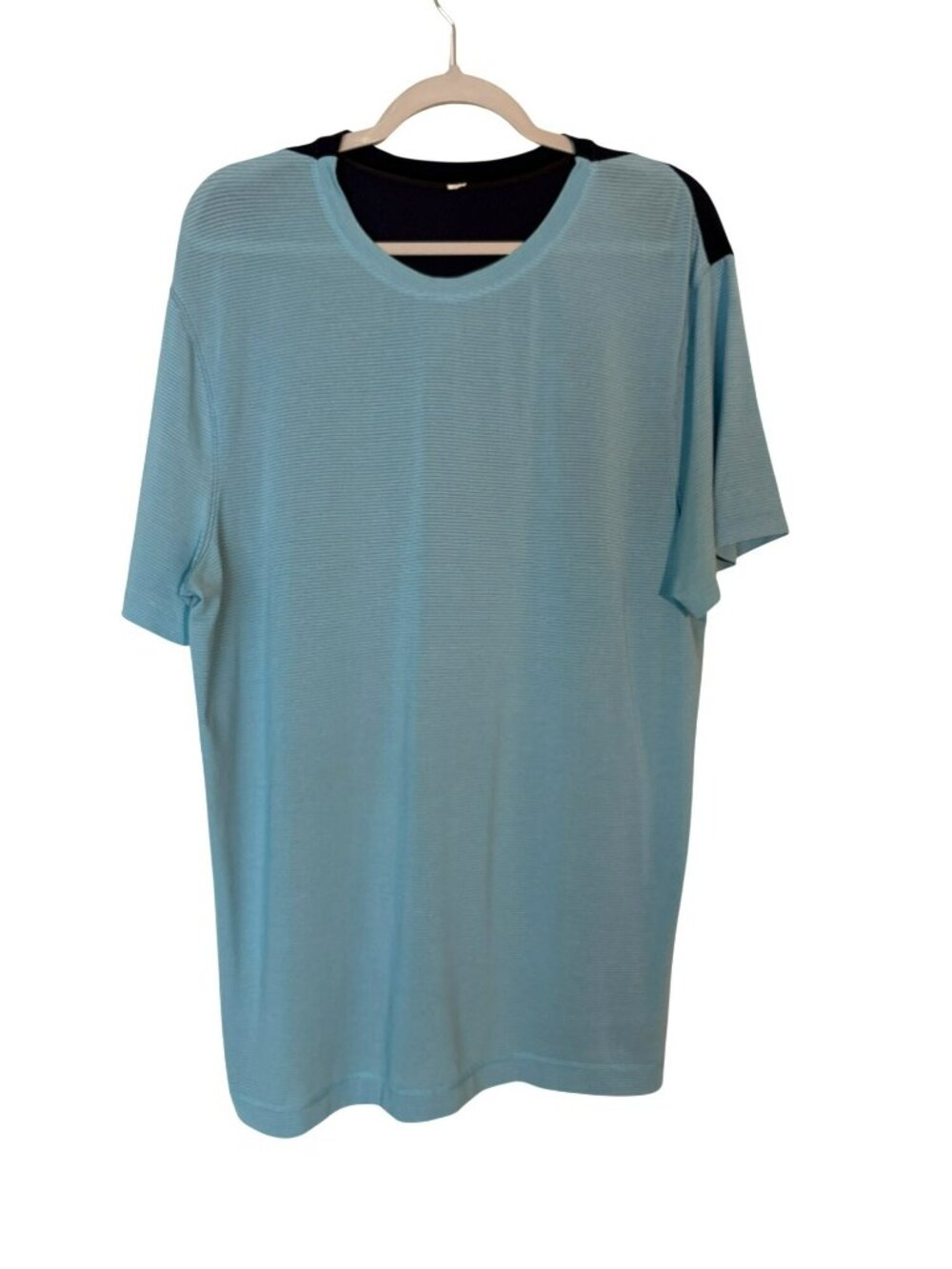 Lululemon Precision Tee Heathered Blue Moon/Inkwell Short Sleeve Shirt XL